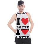 I love latte coffee Men s Sleeveless Hoodie