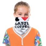 I love latte coffee Face Covering Bandana (Kids)