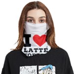 I love latte coffee Face Covering Bandana (Two Sides)