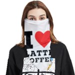 I love latte coffee Face Covering Bandana (Triangle)