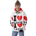 I love latte coffee Kids  Oversized Hoodie