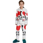 I love latte coffee Kids  Long Sleeve Velvet Pajamas Set