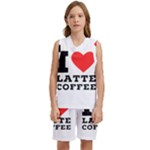 I love latte coffee Kids  Basketball Mesh Set