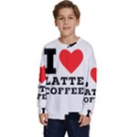 I love latte coffee Kids  Long Sleeve Jersey