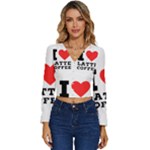 I love latte coffee Long Sleeve V-Neck Top