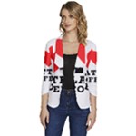 I love latte coffee Women s One-Button 3/4 Sleeve Short Jacket