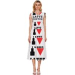 I love latte coffee V-Neck Drawstring Shoulder Sleeveless Maxi Dress