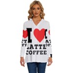 I love latte coffee Long Sleeve Drawstring Hooded Top