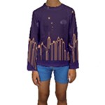 Skyscraper-town-urban-towers Kids  Long Sleeve Swimwear