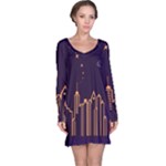 Skyscraper-town-urban-towers Long Sleeve Nightdress