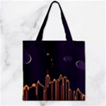 Skyscraper-town-urban-towers Zipper Grocery Tote Bag