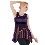 Skyscraper-town-urban-towers Side Drop Tank Tunic