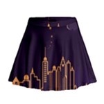 Skyscraper-town-urban-towers Mini Flare Skirt