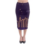 Skyscraper-town-urban-towers Midi Pencil Skirt