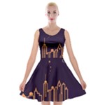 Skyscraper-town-urban-towers Velvet Skater Dress