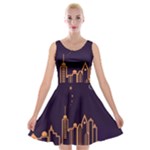 Skyscraper-town-urban-towers Velvet Skater Dress