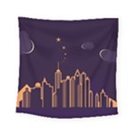 Skyscraper-town-urban-towers Square Tapestry (Small)