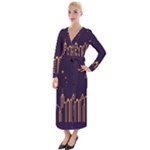 Skyscraper-town-urban-towers Velvet Maxi Wrap Dress