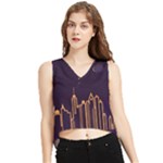 Skyscraper-town-urban-towers V-Neck Cropped Tank Top