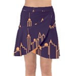 Skyscraper-town-urban-towers Wrap Front Skirt