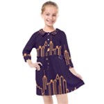 Skyscraper-town-urban-towers Kids  Quarter Sleeve Shirt Dress