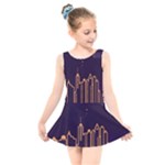 Skyscraper-town-urban-towers Kids  Skater Dress Swimsuit