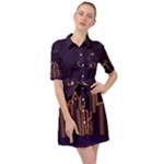 Skyscraper-town-urban-towers Belted Shirt Dress