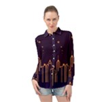 Skyscraper-town-urban-towers Long Sleeve Chiffon Shirt