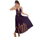 Skyscraper-town-urban-towers Backless Maxi Beach Dress