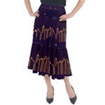 Skyscraper-town-urban-towers Midi Mermaid Skirt