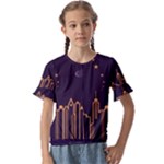 Skyscraper-town-urban-towers Kids  Cuff Sleeve Scrunch Bottom Tee