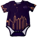 Skyscraper-town-urban-towers Baby Short Sleeve Bodysuit