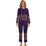 Skyscraper-town-urban-towers Womens  Long Sleeve Lightweight Pajamas Set