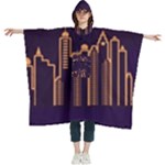 Skyscraper-town-urban-towers Women s Hooded Rain Ponchos