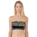 Red-yellow-blue-green-purple Bandeau Top