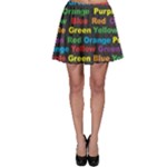 Red-yellow-blue-green-purple Skater Skirt