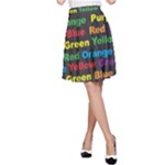 Red-yellow-blue-green-purple A-Line Skirt