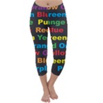 Red-yellow-blue-green-purple Capri Winter Leggings 