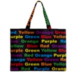 Red-yellow-blue-green-purple Zipper Mini Tote Bag