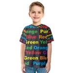 Red-yellow-blue-green-purple Kids  Sport Mesh Tee