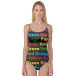 Red-yellow-blue-green-purple Camisole Leotard 