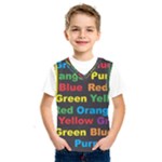 Red-yellow-blue-green-purple Kids  Basketball Tank Top