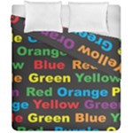 Red-yellow-blue-green-purple Duvet Cover Double Side (California King Size)