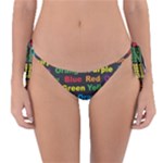 Red-yellow-blue-green-purple Reversible Bikini Bottoms