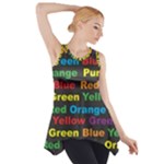 Red-yellow-blue-green-purple Side Drop Tank Tunic