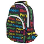 Red-yellow-blue-green-purple Rounded Multi Pocket Backpack