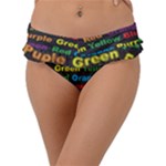 Red-yellow-blue-green-purple Frill Bikini Bottoms