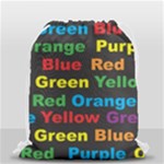 Red-yellow-blue-green-purple Drawstring Bag (Small)