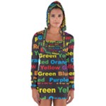 Red-yellow-blue-green-purple Long Sleeve Hooded T-shirt