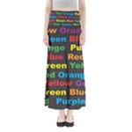 Red-yellow-blue-green-purple Full Length Maxi Skirt